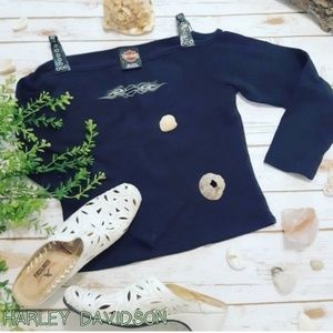 Vintage Grommet Leather Grunge 3/4 Sleeve